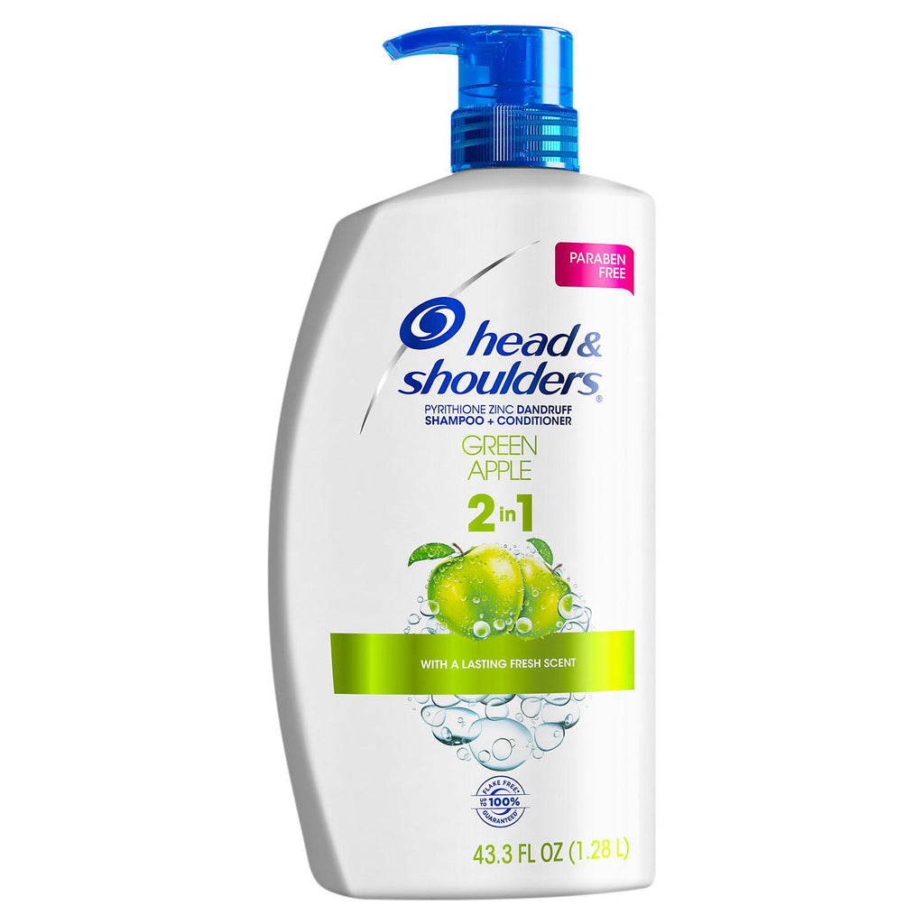 Head & Shoulders 2-n-1 Dandruff Shampoo & Conditioner, Green Apple (43.3 fl. oz.)