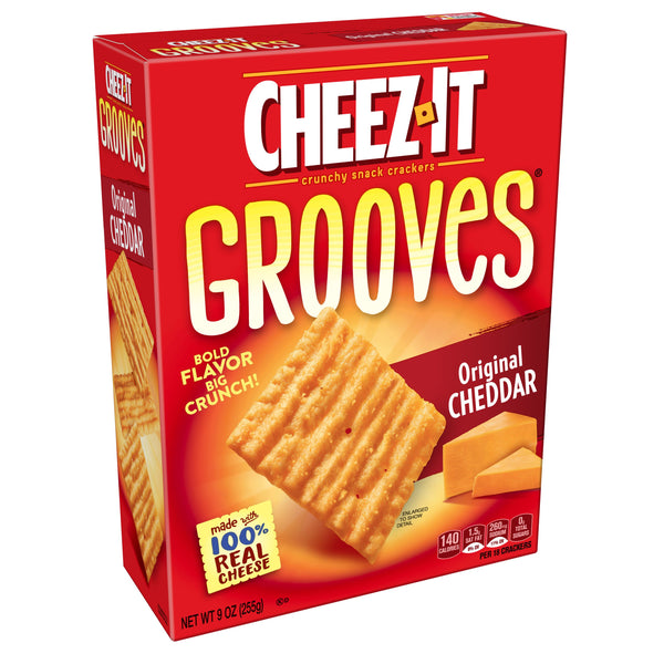 Cheez-It Grooves Snack Crackers, Original Cheddar, (9 oz)