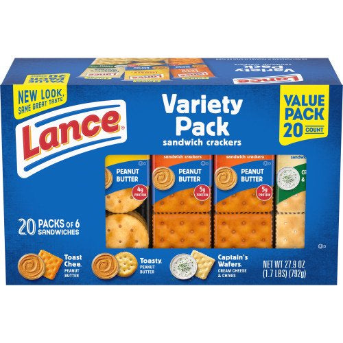 Lance Sandwich Crackers, Variety Pack (20 pk.)