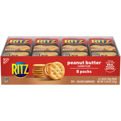 RITZ Peanut Butter Sandwich Crackers, (8ct., 1.38oz.)