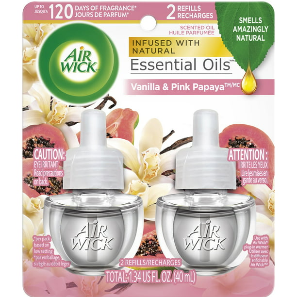 Air Wick Scented Oil Refills, Vanilla & Pink Papaya, (2ct., 0.67oz)