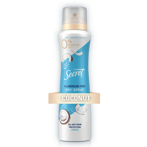 Secret Dry Spray Deodorant, Coconut (4.1oz.)