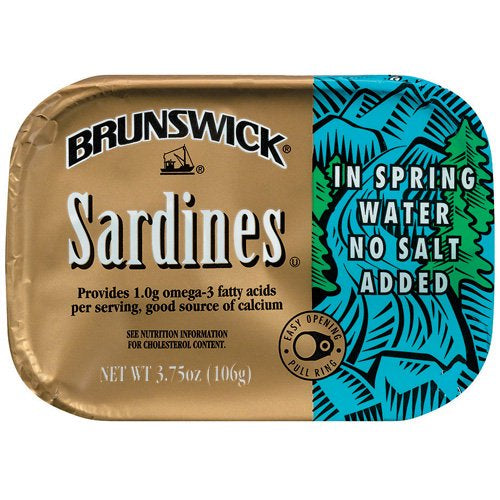 Brunswick Canned Sardine Fillets in Spring Water, (3.75oz.)