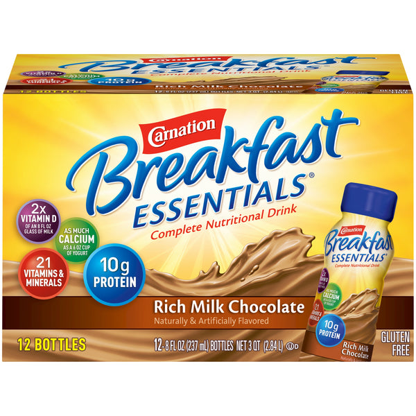 Carnation Breakfast Essentials, Rich Milk Chocolate, (12/8 fl. oz.)