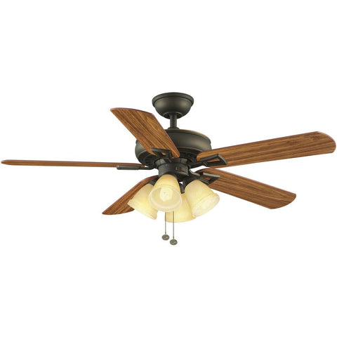 Hampton Bay Lyndhurst 52” Ceiling Fan w/ Light Kit (Oil Rubbed Bronze)