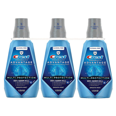 Crest ProHealth Advantage Rinse, Smooth Mint (33.8 fl. oz., 3 pk.)