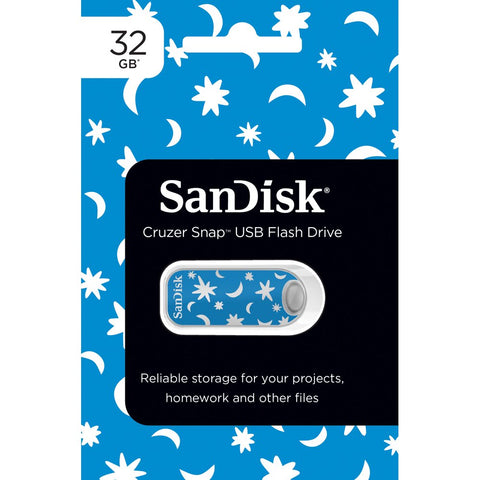 SanDisk 32GB Cruzer Snap USB 2.0 Flash Drive, (Various Colors)