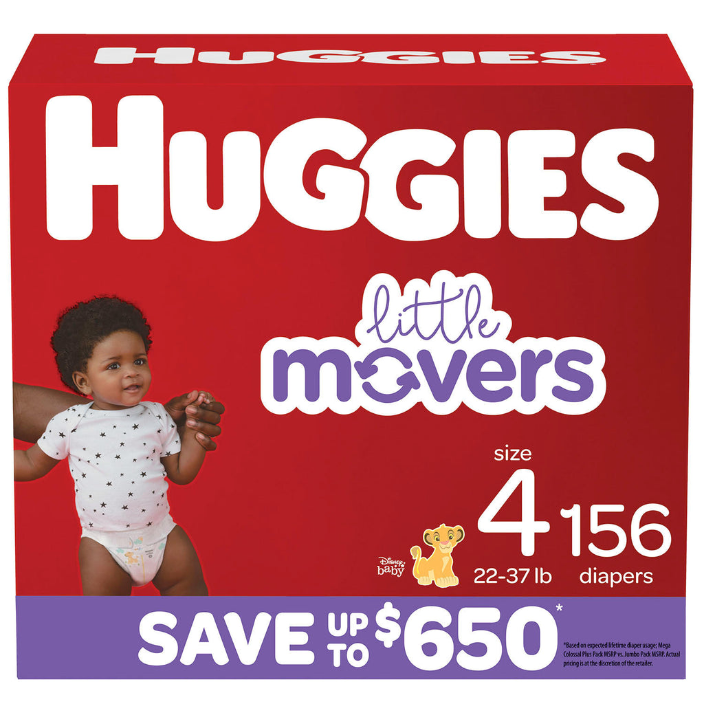 Huggies Little Movers Diapers Size 4, (156ct.)