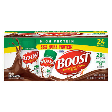 BOOST High Protein Drink, Chocolate (24ct., 8floz.)