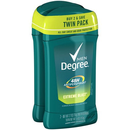 Degree Men Dry Protection Antiperspirant Deodorant, Extreme Blast (2.7 oz, 2-Pk)