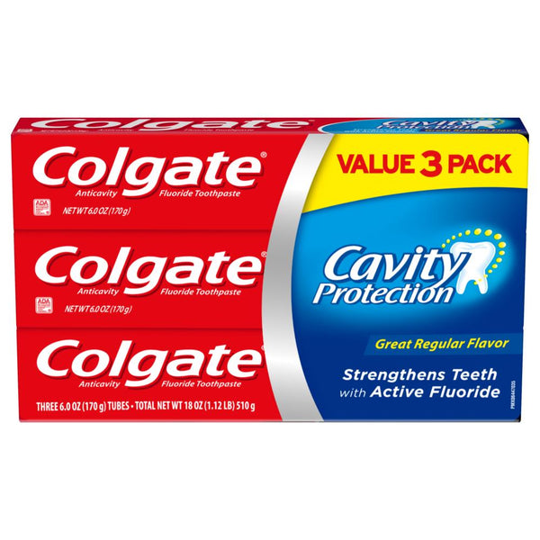 Colgate Anti-cavity Great Regular Flavor Toothpaste, (3pk./6 oz.)
