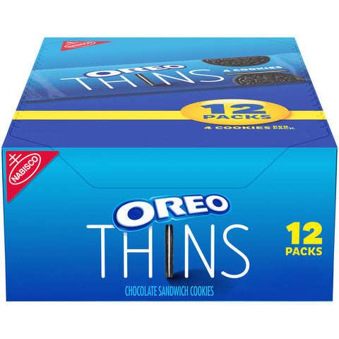 Nabisco Oreo Thins Chocolate Sandwich Cookies, (12pk., 4ct.)