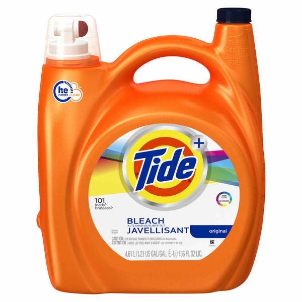 Tide Plus Bleach Alternative HE Laundry Liquid Detergent, 156fl oz