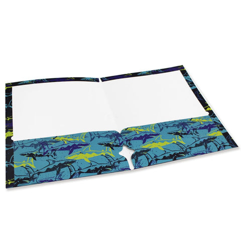 U Style Just Exploring Two-Pocket Shark Paper Folder