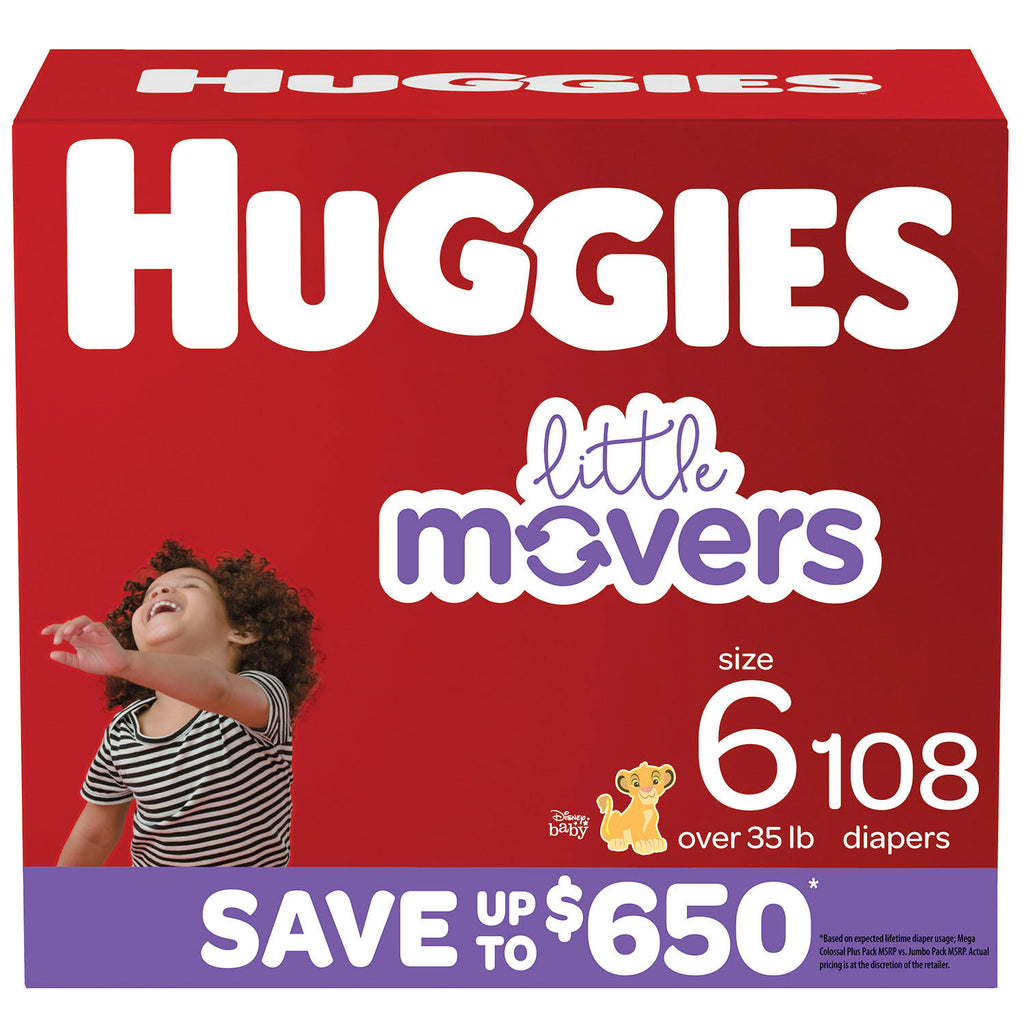 Huggies Little Movers Diapers Size 6, (108ct.)
