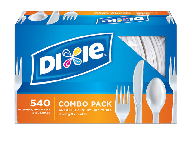 Dixie Medium-Weight White Cutlery Combo Pack , (540 Ct.)