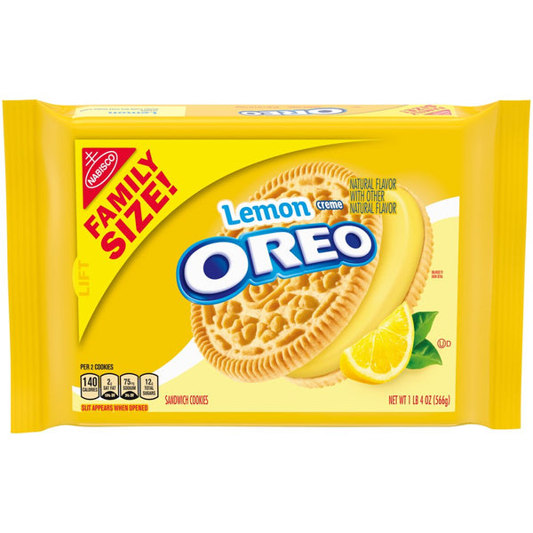OREO Lemon Creme Sandwich Cookies, Family Size, (20oz.)