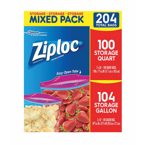 Ziploc Mixed Storage Pack, 204 ct.