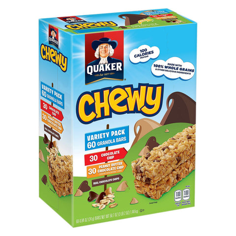 Quaker Chewy Granola Bars, Variety Pack (60 ct.)