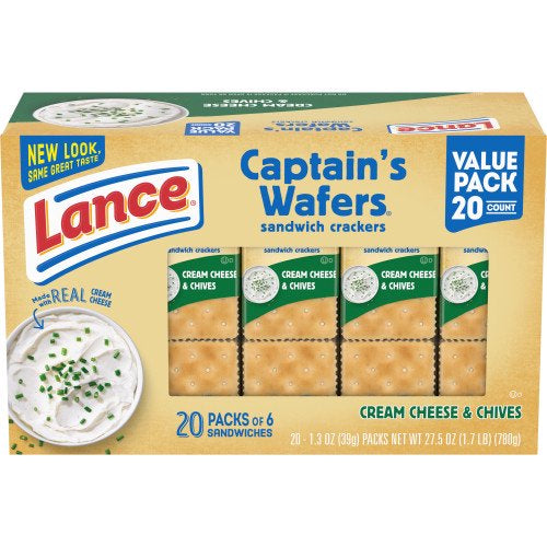 Lance Captain's Wafers Cream Cheese and Chives (20 pk.)
