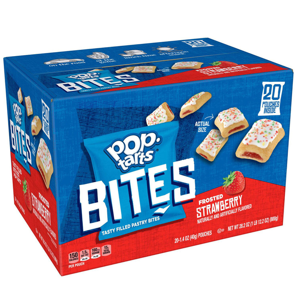 Kellogg's Pop-Tarts Bites, Frosted Strawberry, (20/ 1.4oz)