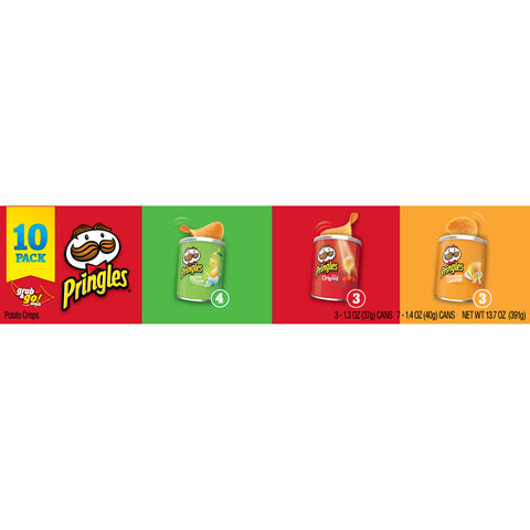 Pringles Grab & Go! Stack Potato Chips (10 Ct, 13.7oz)