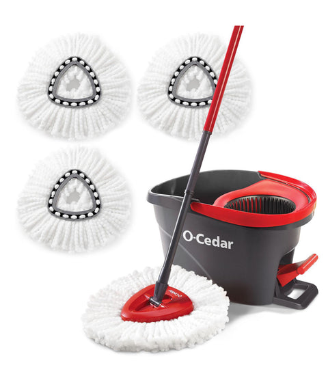 O-Cedar Easy Wring Spin Mop & Bucket System with 3 Extra Refills