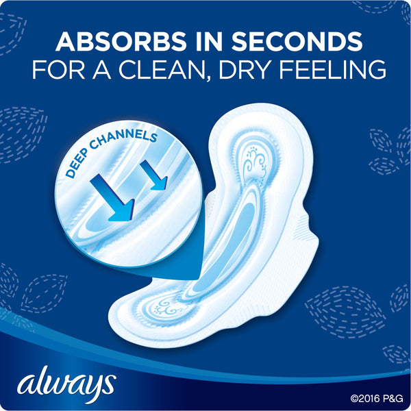 Always Maxi Overnight Pads w/Wings, Unscented, Size 4 (144ct.)
