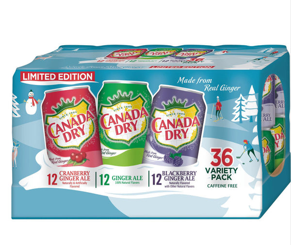 Canada Dry Winter Variety Pack, (36/12oz.)