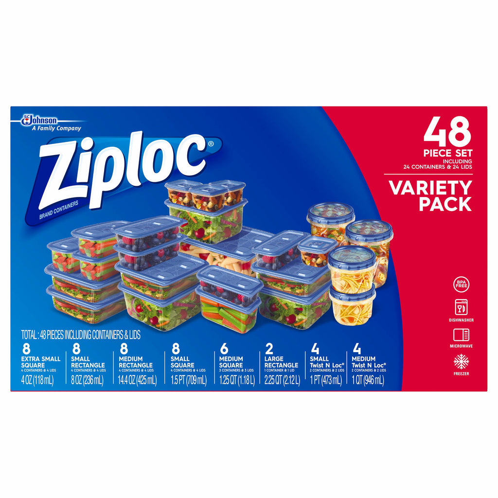 Ziploc Containers 48-Pc. Variety Pack