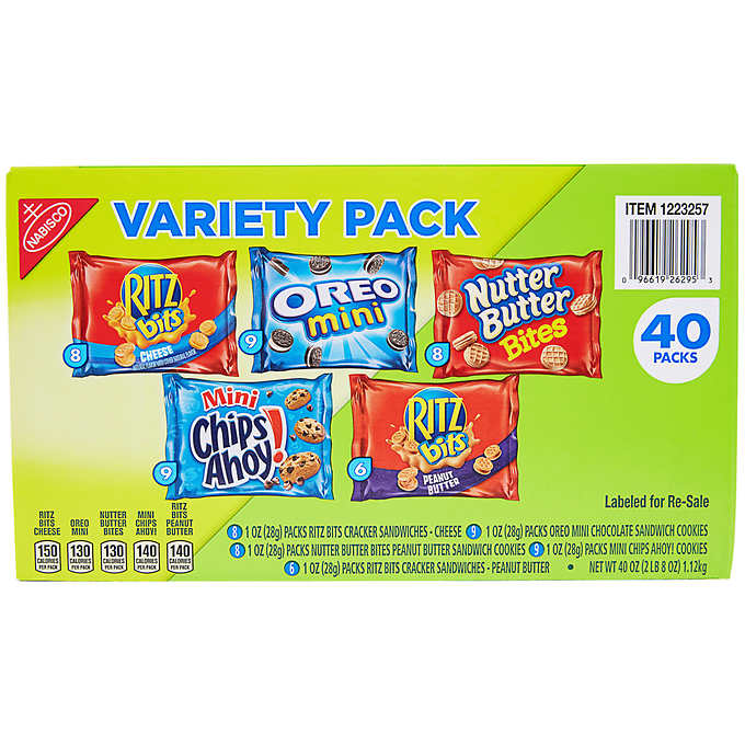 Nabisco Cookie & Cracker Variety Pack,(40ct.)