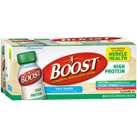 BOOST High Protein Drink, Vanilla (24ct., 8floz.)