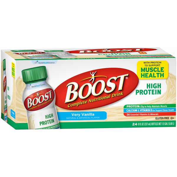 BOOST High Protein Drink, Vanilla (24ct., 8floz.)