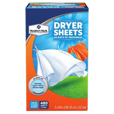 Member's Mark Fabric Softener Sheets (480 ct.)