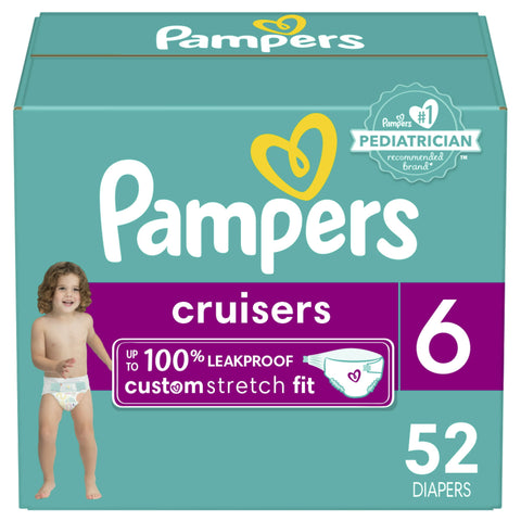 Pampers Cruisers Diapers Size 6, (52ct.)