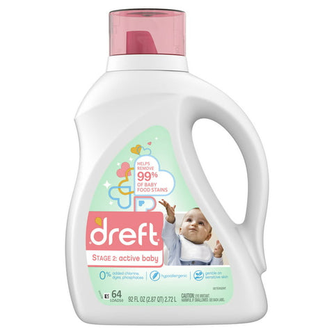 Dreft Ultra Concentrated Liquid Laundry Detergent, Stage 2 (92fl oz., 64 loads)