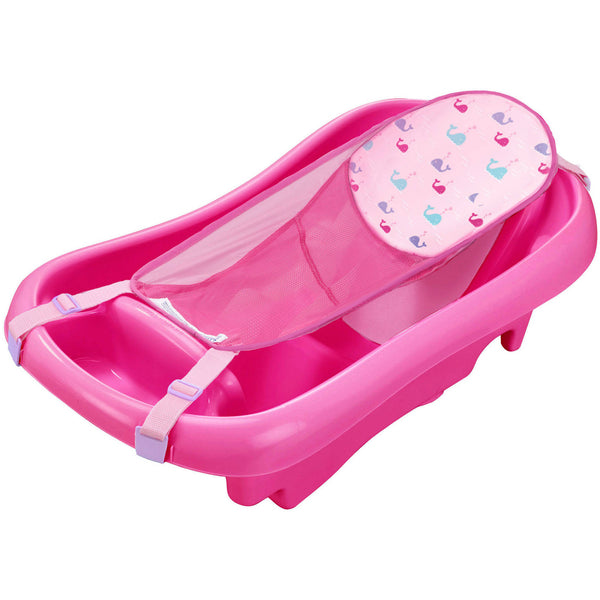 The First Years Sure Comfort Deluxe Newborn to Toddler Tub w/Sling, Pink