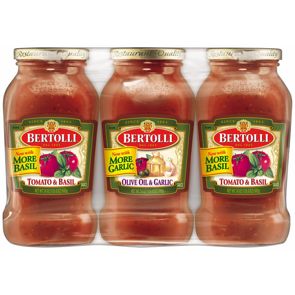 Bertolli Variety Pack Pasta Sauce, (3/24oz.)