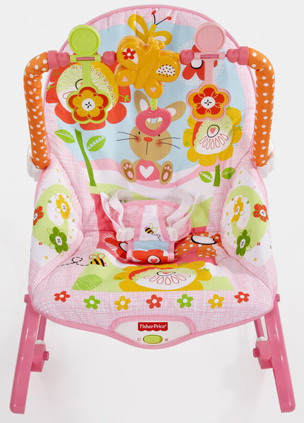 Fisher-Price Infant-to-Toddler Rocker Sleeper, Pink Bunny Pattern