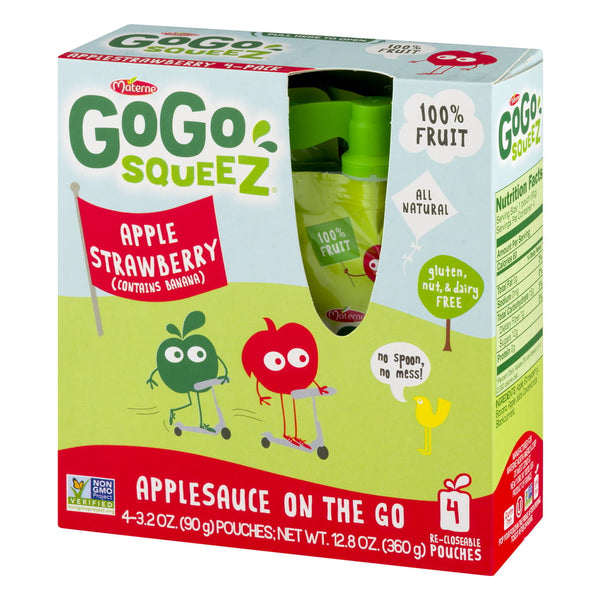 GoGo Squeez Applesauce, Apple Strawberry (4ct./3.2oz)