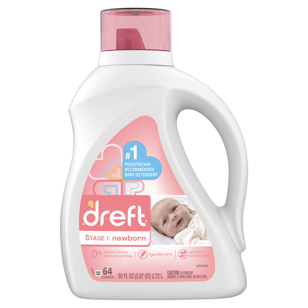 Dreft Ultra Concentrated Liquid Laundry Detergent, Stage 1 (92 fl oz., 64 loads)