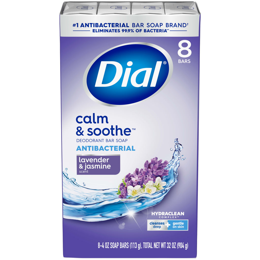 Dial Antibacterial Soap, Calm & Soothie, Lavender & Jasmine (8/4 oz.)