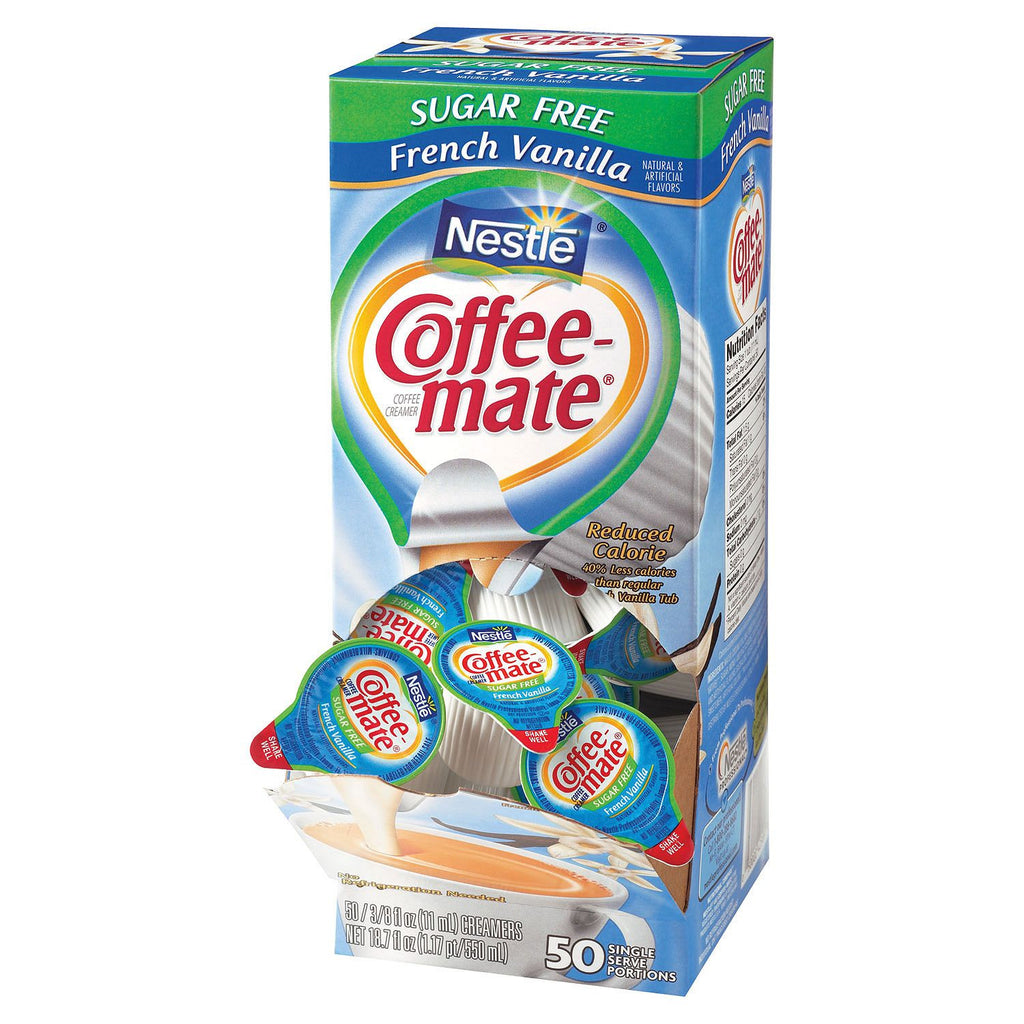 Nestle Coffee-mate Liquid Creamer Singles, French Vanilla Sugar-Free (50 ct.)