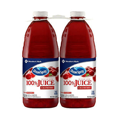 Oceanspray 100% Cranberry Juice (2ct, 96oz)