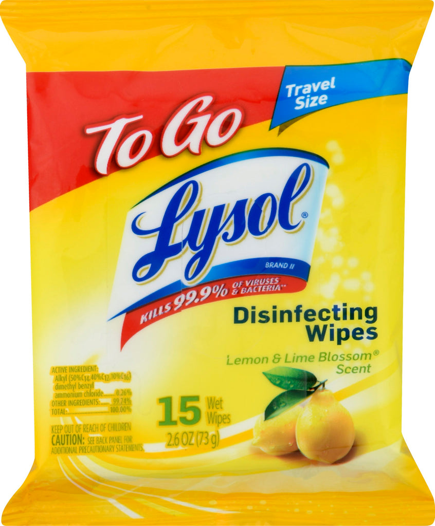 Lysol On-the-Go Disinfecting Wipes, (15ct.)