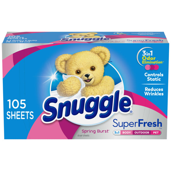Snuggle Plus Super Fresh Dryer Sheets, Spring Burst, (105ct.)