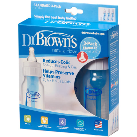 Dr. Brown's - Standard Polypropylene 4-oz. Bottles, BPA-Free, 3-Pack