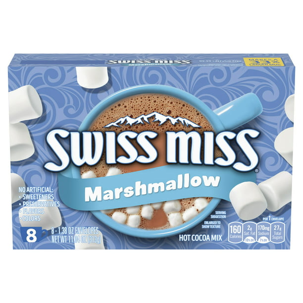 Swiss Miss Chocolate Hot Cocoa Mix w/Marshmallows Packets, (8 ct.)