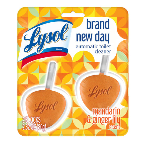 Lysol Automatic Toilet Bowl Cleaner, Mandarin & Ginger Linen (2-Pack)