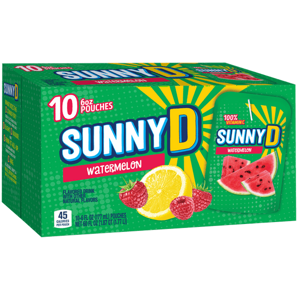 SunnyD Watermelon Pouches, (6floz.,10ct.)